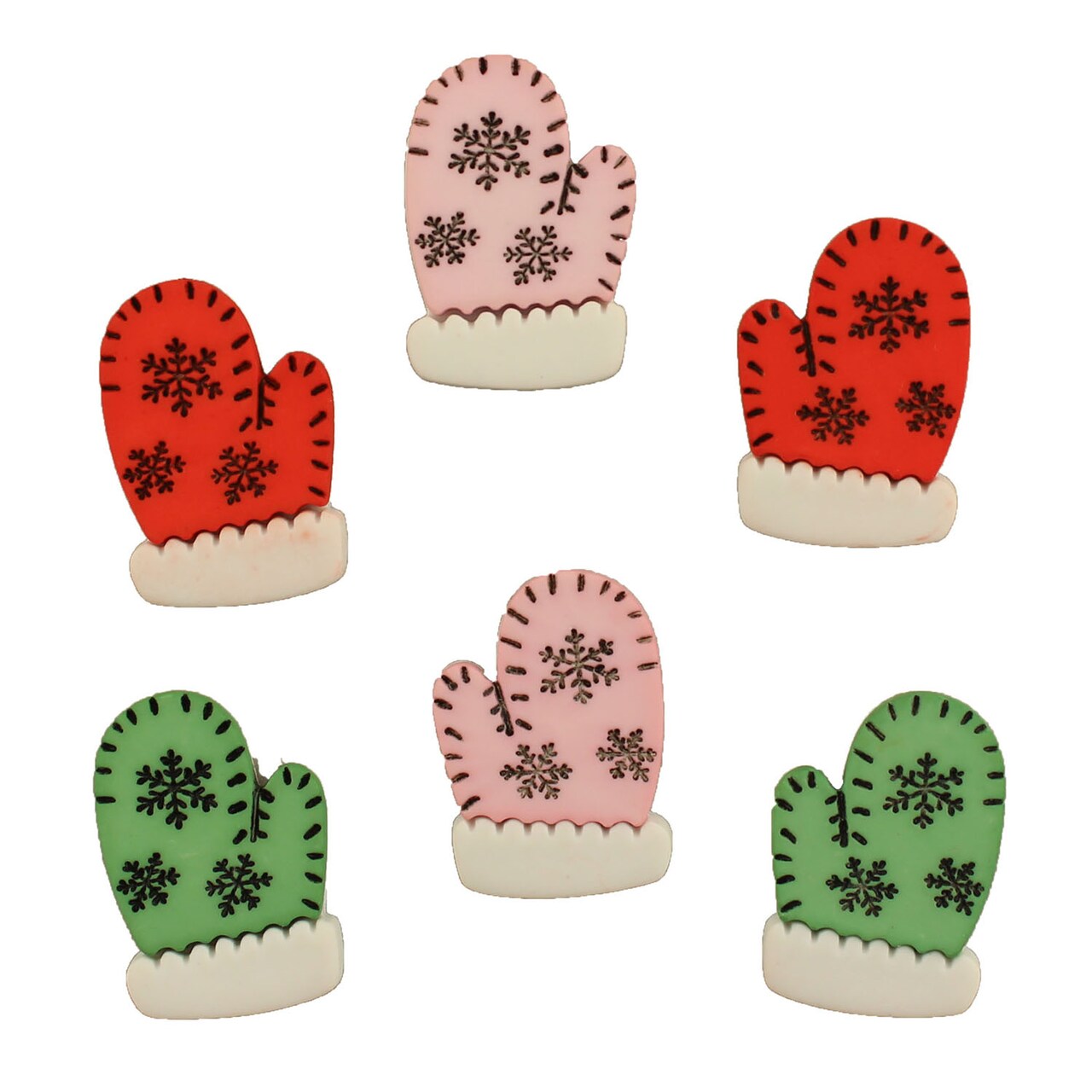 Buttons Galore and More Craft & Sewing Buttons - Mitten Medley - 18 Buttons